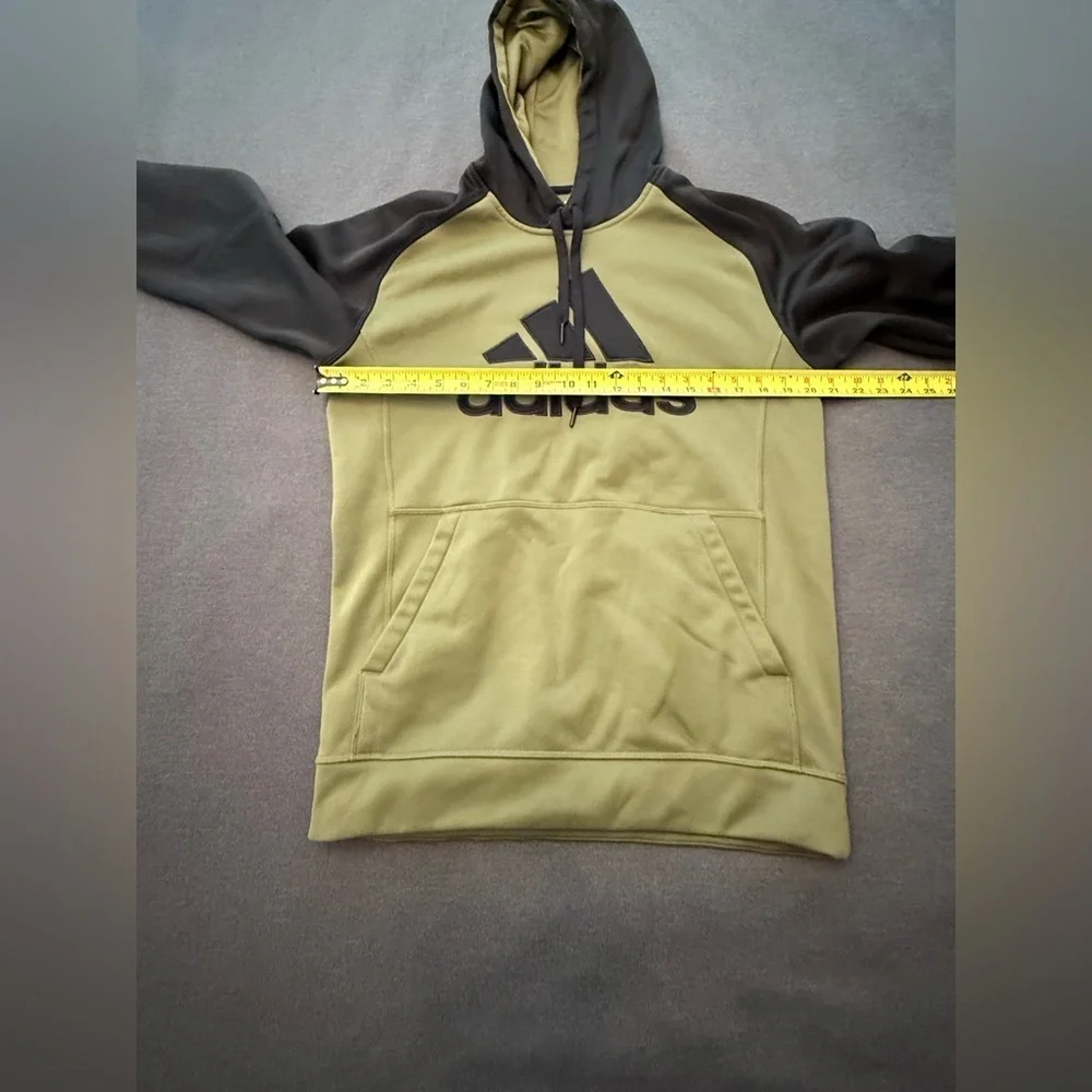 Adidas Men's Olive and Black Climawarm Hoodie